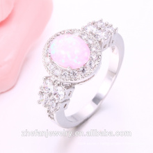 2018 Zhe Fan pink opal Jewelry Women Rings